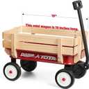 Radio Flyer My 1st Miniature Steel & Wood Wagon, 19" Long Toy Wagon for Kids 1.5+