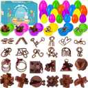 Easter Basket Stuffers,24 Pack Fun Easter Brain Teaser Puzzle Toys, Egg Fillers, Filled Easter Eggs for Kids,Mind-Challenging Puzzle Games & Party Favors for Teens