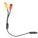 4-Pin Male Backup Reverse Camera Car Universal to CVBS RCA Female Connector Signal Power Adapter Wire Harness Audio Cables