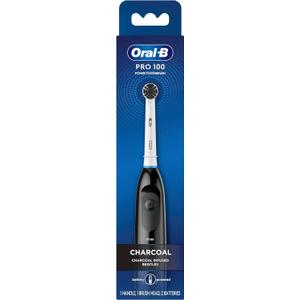 Oral-B Pro 100 Charcoal, Battery Powered Electric Toothbrush, Black