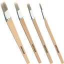 Trim Paint Brushes Set of 4-0.25", 0.5", 0.7", 1" Slant Lining Fitch Paint Brushes for Detail, Small Cutting in Brushes for Trim, Edges and Crafts