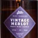 Vintage Merlot Wine Candle - Makes a Great Wine Gift, Gift for Mom, Unique Wine Bottle Candle, Pinot Noir, Bordeaux, Cabernet, Syrah, Malbec, Chardonnay, Lush *Made in USA*