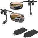 Universal Clip on Towing Mirrors Extensions for Towing, Side Mirror Extenders for Towing with Rain Proof, Convex Rearview Mirror, Tow Mirrors for Car Truck Trailer RV SUV, 2 Pack