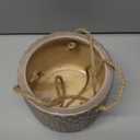 Flower Pot 6’’ Mauve Planter with Polka Dots Modern Ceramic Pot with Crackle Glaze  No Drainage Holes Holds 5’’ Indoor Plant