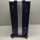 SOMODE Airline Approved Carry On Luggage with Spinner Wheels,Aluminum Framed Carry On Suitcase with Front Laptop Compartment/Cup Holder,22×14×9 inch Checked-in Luggage with Flexible Handle (Blue)