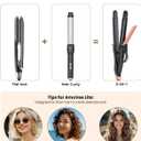 Dual Voltage Curling Iron 2-in-1 Curling Iron 1 Inch,(100V~240V) Dual Voltage Hair Straightener Travel CurlingIron European Flat Iron(Black)