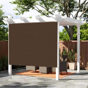 SUNNY GUARD Shade Cloth 10x10 FT Sun Screen Fabric Cover Tarp with Grommets for Pergola Backyard Garden, Brown