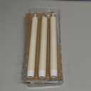GenSwin Flameless Ivory Taper Candles Flickering with 10-Key Remote, Battery Operated Led Warm 3D Wick Light Window Candles Real Wax Pack of 6, Christmas Home Wedding Decor(0.78 X 9.64 Inch)