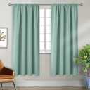 BGment Sage Green Blackout Curtains 72 Inches Long for Living Room - Rod Pocket Thermal Insulated Room Darkening Drapes for Bedroom Dining Spring Decor Privacy, 52 x 72 Inch, 2 Panels