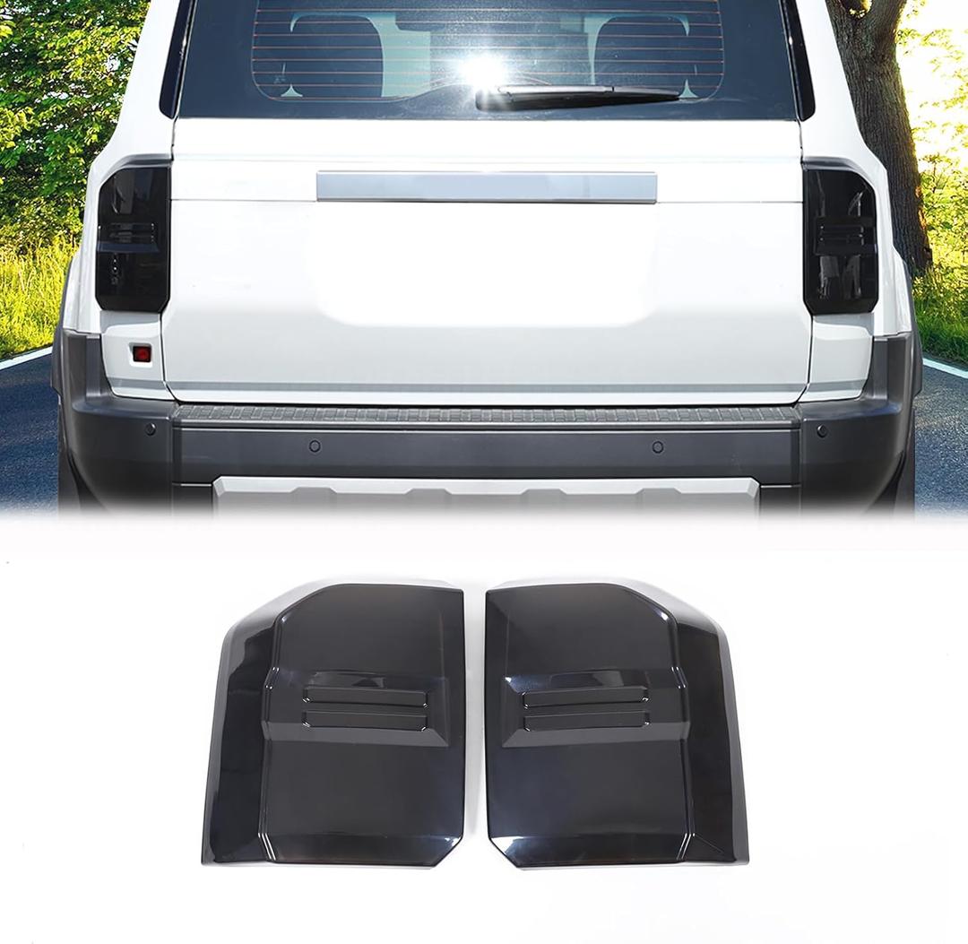 Rear Tail Light Trim Cover Compatible with Toyota Land Cruiser 250 Prado LC250 J250 2024 2025 Accessories,ABS Smoked Black Taillight Cover Exterior Trim Accessories 2Pcs