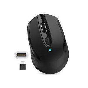 RaceGT USB C Wireless Mouse, Type C Silent Mouse for MacBook Air/Pro, 2.4G Cordless Computer Mice with 6 Buttons and 3 Adjustable DPI for Mac, Laptop, Desktop, PC