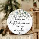 9 x Thank You Gift Ornament 2025, White Elephant Exchange  Never Forget The Difference That You Make Keepsake  Appreciation Gift Ornament for Teachers, Nurses, Friends, Volunteers, Coworkers