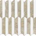 Vamos Tile Peel and Stick Backsplash Seamless Tile,10 Sheets Stick on Backsplash for Kitchen& Bathroom,Honey Travertine+Matt Pure White Marble Look+Light Gold Metal Self Adhesive Backsplash Tile