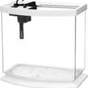 Aqueon LED MiniBow Aquarium Kit with SmartClean Technology, White, 2.5 Gallon