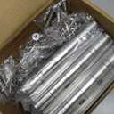 6-Pack 4.5 inch X 4.5 inch Heavy Duty Commercial Door Hinge Thickened, with Silent Steel Plain Ball Bearing, Thickness 3 mm Stainless Steel Door Hinges, Square Corners with 48 Screws, Silver