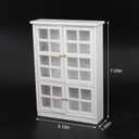 Dollhouse Furniture 1/12 Miniature Display Shelf Bookshelf Storage Cabinet for Living Room Kitchen Room (White)