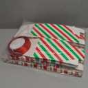 Fulmoon 48 Pcs Christmas Gift Boxes with Lids 4 x 4 x 4 Inches Candy Cane Stripe Box with Red Ribbons Small Green White Red Gift Box for Wedding Bridesmaid Gift Wrapping Birthday Holiday Party Decor
