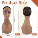 Leinuosen 4 Pcs Female Realistic Mannequin Head for Wigs 19" Lifelike Plastic Manikin Head Display Heads for Sunglasses Earrings Jewelry Display, Beauty Accessories (Black), about 19 inches/ 48 cm in height