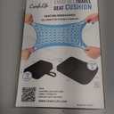 Airplane Seat Cushion Portable Travel Cushion for Comfort Foldable Stadium Pad with Breathable Fabric Seat Pad Perfect for Long Flights, Office, Bleacher, Camping (Standard Size - 15.7'', Dark Grey)