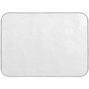 Dish Drying Mat for Kitchen Counter Absorbent Microfiber Dry Dishes Mats Drainer Counter Mat White Drying Dish Pad 16 x 18 Inch for Countertops Decor