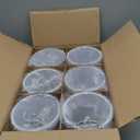 LAMPWELL KETTE Clip-on Chandelier Fabric Lamp Shades, Set of 6, Small Drum, 5.4"×5.4"×H5.2", TC fabric, Handmade, Modern Trendy Decorative, ONLY FOR CANDLE BULB, White