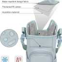 sportsnew Birthday Gifts for Women Personalized Initial Water Bottle Holder with Strap fits Most 40oz Tumbler with Handle Water Bottle Carrier Bag with Phone Pocket & Straw Topper Tumbler Accessories