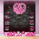 Generic Breast Cancer Awareness Photography Backdrop Breast Cancer Awareness Month Outdoor Yard Sign Hanging Banner Breast Cancer Charity Party Decoration Supplies (70.8x78.7inch (1.8 x 2m))