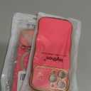 Hython for iPhone 15 Pro Max Case Wave Wavy Phone Cases with Love Heart, Luxury Plating Edge Cute Curly Shape Cover for Women Girls, Thin Slim Soft TPU Rubber Shockproof Protective Cover, Hot Pink, Set Of 2