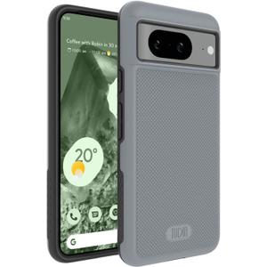 TUDIA MergeGrip [Military Grade] Designed for Google Pixel 8 Case (2023) - [Drop Tested] Dual Layer Shockproof Slim Rugged Tough Heavy Duty Protective Phone Cases Cover - Hazel Gray