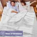 yescool Weighted Blanket for Adults (30 lbs, 88” x 104”, White) Cooling Heavy Blanket for Sleeping Perfect for 290-310 lbs, King Size Breathable Blanket with Premium Glass Bead