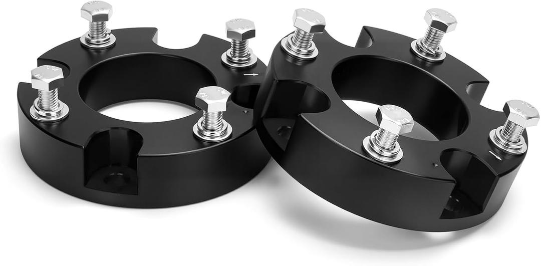 Dynofit 2 Inch Leveling Kit for 2007-2026 Tundra/Sequoia 2WD 4WD, 2" Front Lift Suspension Strut Spacers, Heavy Duty Aluminum Level Kit Compatible with Toyota Pickup/SUV Shock Absorbers