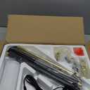 2-Light Floor Lamp, Mid Century Floor Lamp with White Fabric Shade, Standing Lamp Tall Lamp for Living Room Bedroom, 3 Color Temperatures 9W Bulb Include (Black & Glod)