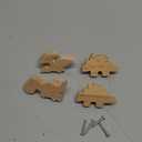 Zaruatu 4 Pcs Wooden Animal Cabinet Knobs with Screws Decorative Wardrobe Knobs Natural Wood Cute Animal Furniture Suitable for Nursery Drawer Handles Decor Cabinets Furniture (Dinosaur)