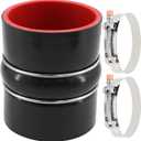 Straight Coupler Silicone Hose ID 3 inch 4 Ply Polyester Reinforcement as Turbocharger Tube Air Intake Pipe with 2 Stainless Steel T Clamps