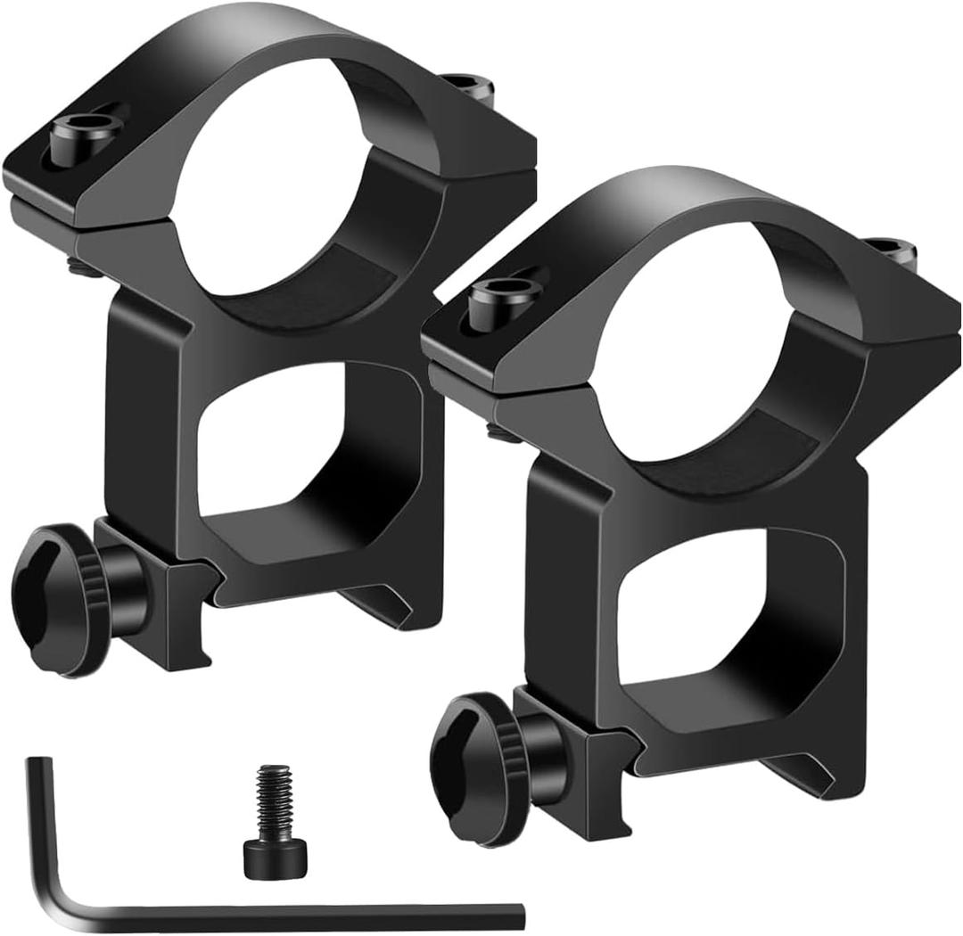LONSEL 1'' Scope Rings, 2Pcs High Profile or 2Pcs Medium Profile 1 Inch Scope Mount Rings for Picatinny Rail