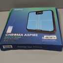 RENPHO Smart Scale for Body Weight, BMI, Body Fat, Muscle Mass, Bluetooth Wi-Fi Rechargeable Scale, RGB Lighting Color Changing Scale, Sync with Fitness App, Chroma Aspire