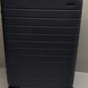 Away Medium Checked Luggage, Lightweight Hard Shell Suitcase with Spinner Wheels, Durable Rolling Luggage, TSA Lock, 26 Inch, Navy Blue
