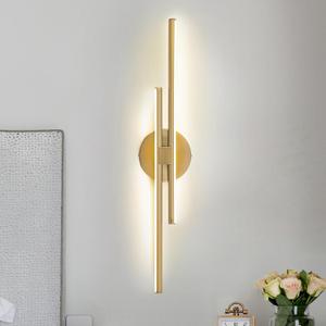 EDISLIVE Dimmable Modern LED Vanity Light Fixtures Bathroom Vanity Wall Lighting, 23.6 in Mirror Vanity Lighting Fixtures for Bathroom Bedroom Makeup Living Room,3000K Warm Light(Gold), 23.6"-Linear