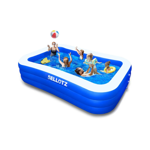 Inflatable Pool for Kids and Adults, 120" X 72" X 22" Oversized Thickened Family Swimming Pool for Toddlers, Outdoor, Garden, Backyard, Summer Water Party