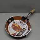 GOTHAM STEEL Hammered Copper 12 Inch Non Stick Frying Pans with Lid, Frying Pans Nonstick with Lid, Non Toxic Ceramic Pan for Cooking, Nonstick Frying Pan, Induction Pan, Oven and Dishwasher Safe