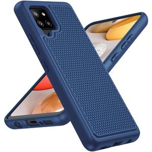 BNIUT for Samsung Galaxy A42 5G Case: Dual Layer Protective Heavy Duty Cell Phone Cover Shockproof Rugged with Non Slip Textured Back - Military Protection Bumper Tough - 6.6inch (Navy Blue)