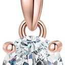 JewelryPalace Oval Cut 1ct 2ct Moissanite Solitaire Pendant Necklace for Women, Simulated Diamond 925 Sterling Silver 14k White Gold Plated Necklaces for Her VVS D-F, 18 Inch Box chain