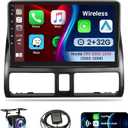Leadfan 8 Core Car Stereo Radio for Honda CRV 2002 2003 2004 2005 2006 Wireless Apple CarPlay Android Auto, 9" IPS Touch Screen Radio WiFi GPS Navigation/Bluetooth 5.1/Mirror Link/FM/Backup Camera+SWC