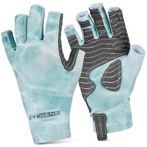 2 Pack CybGene Fishing Gloves UV Protection Gloves Sun Protection Gloves UPF50+ Men Women for Outdoor, Kayaking, Rowing