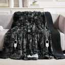 Homemate Electric Heated Blanket Queen Size - 84"x90" Heating Blanket Queen Size Dual Control 1/2/4/6/8 Hours Auto-Off 10 Heat Level Over-Heat Protection Luxury Faux Fur Sherpa ETL Certification