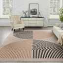 Syalife Easy Jute Rug, Washable 9x12 Area Rug for Living Room Modern Rainbow Farmhouse Outdoor Carpet, Non Slip Indoor Mat for Entryway Bedroom Kitchen Patio Decor (Brown, 9'x 12')