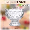 Nuenen Set of 12 Glass Ice Cream Cups 5.1oz Tulip Clear Glass Dessert Cups Bowls Footed Dessert Cups Parfait Glasses Small Trifle Dish for Fruit Salad Milkshake Sundae Snack Cocktail Condiment Party, 2.87 X 2.56 X 3.54 Inches / 7.3 X 6.5 X 9 Cm