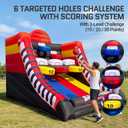 OZIS Inflatable Basketball Hoop Shoot Game, Interactive Inflatable Party Basketball Game Portable with 4 Balls & Blower Easy Set-Up Ideal for for Outdoors Parties, Sports Events, Backyard Play