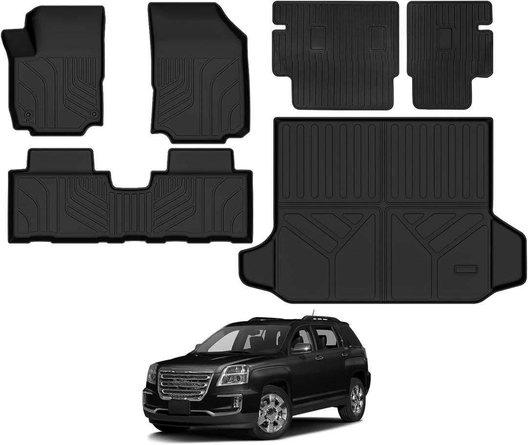Floor Mats for 2018-2024 Chevrolet Equinox/GMC Terrain, Trunk Mat and Backrest Mat All Weather TPE Protector for Chevrolet Equinox Accessories