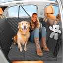 Back Seat Extender for Dogs with Hard Bottom/Large Space, Waterproof Dog Car Seat Cover Holds 400lbs, Sturdy Nonslip Pet Backseat Hammock for Cars/SUV